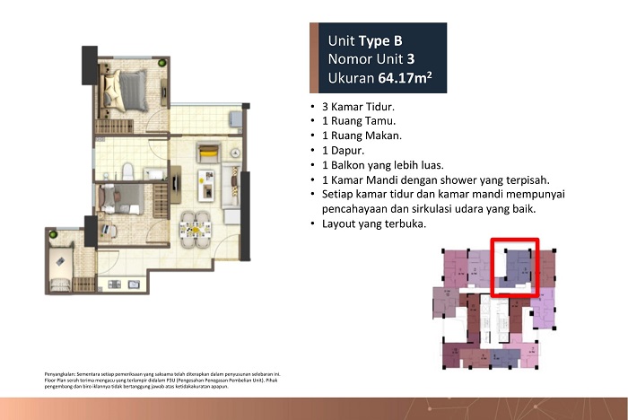 promo bulan April 2018 3 bedroom